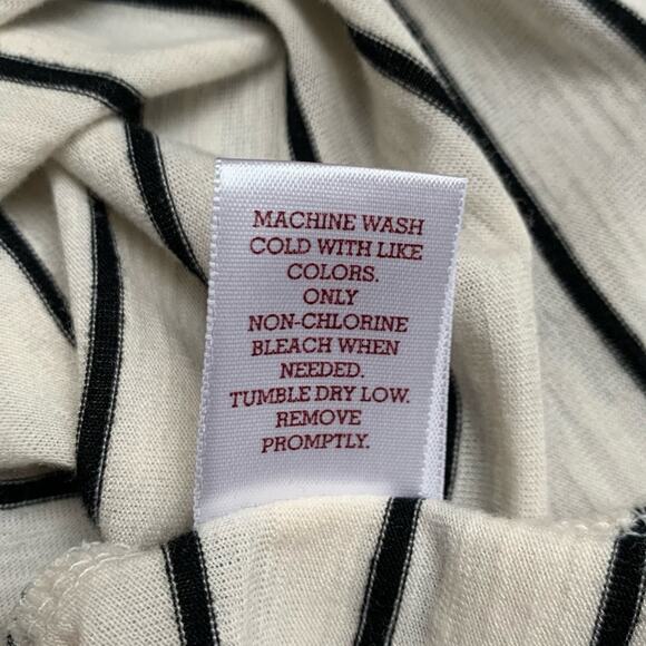 Striped Lace Trim Lace Open Back Slit Sleeveless Tank Top NWOT - Picture 12 of 12